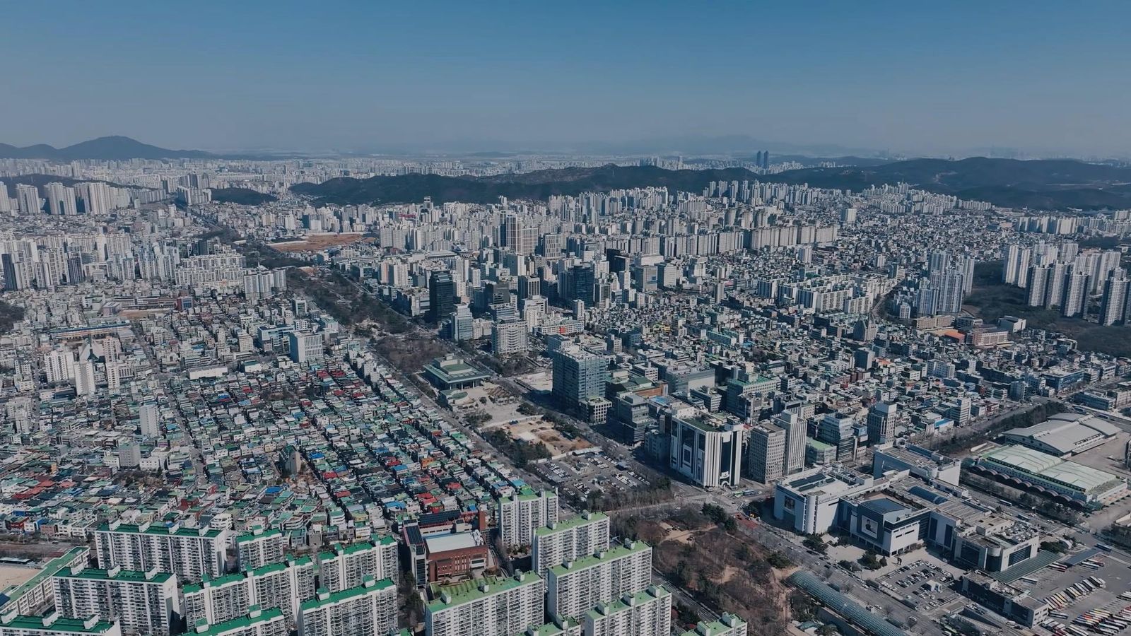 사업지 상공에서 본 구월동 일대